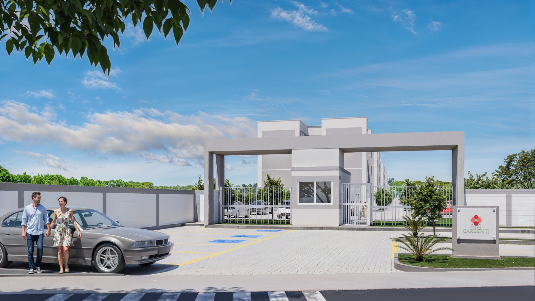 Imagem 3D de empreendimento MCMV pela Icônico Studio